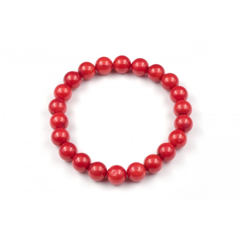 Bracelet Corail Rouge 8mm M Bracelet Corail Rouge 8mm M