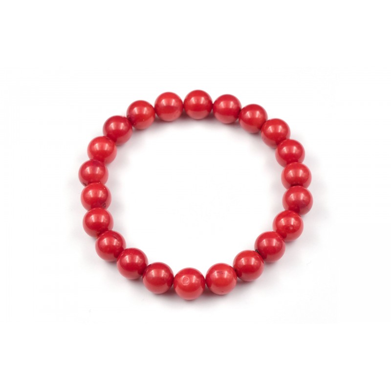 Bracelet Corail Rouge 8mm M