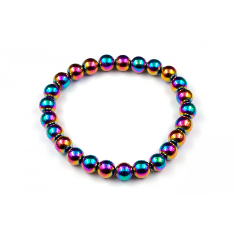 Bracelet Hématite et Titane 8 M Bracelet Hématite et Titane 8 M