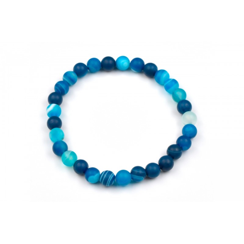 Bracelet Agate Bleue Dépolie Bracelet Agate Bleue Dépolie