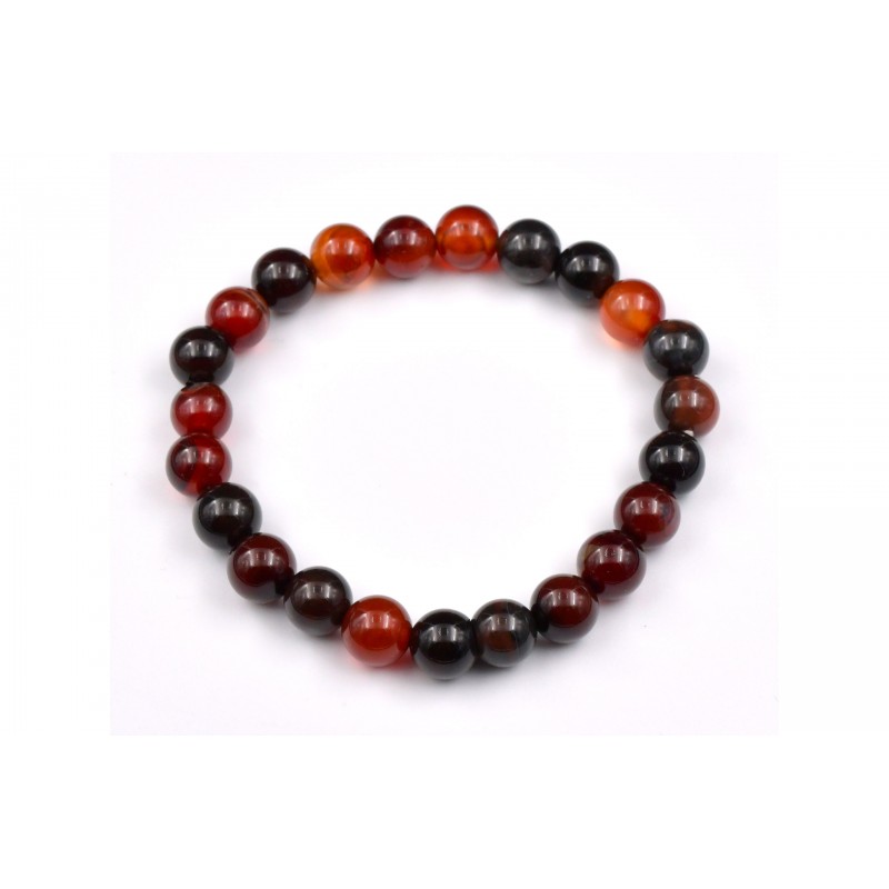 Bracelet AGATE Rubannée 8mm M Bracelet AGATE Rubannée 8mm M