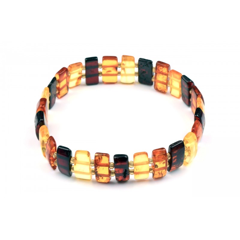 Bracelet Ambre à Plaquettes M