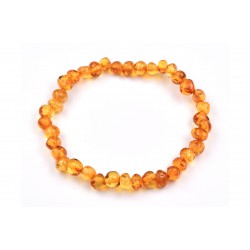 Bracelet Ambre Perles Roulées 5-6mm M