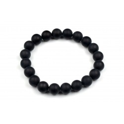 Bracelet Homme Onyx dépoli 10mm M