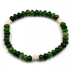 Bracelet Argent 0.925 Jade Pastilles 5mm M