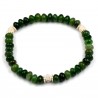 Bracelet Argent 0.925 Jade Pastilles 5mm M