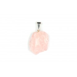 Pendentif Brut Quartz Rose