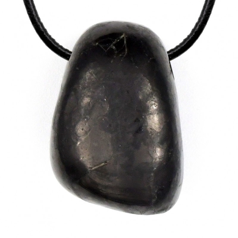 Pendentif Shungite en Pierre Roulée Percée