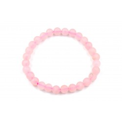 Bracelet Quartz Rose dépoli 6 M