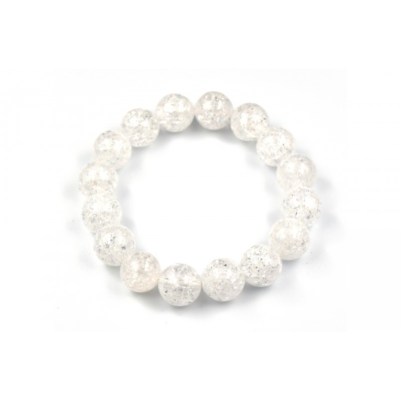 Bracelet Cristal de Roche craquelé 12 M Bracelet Cristal de Roche craquelé 12 M