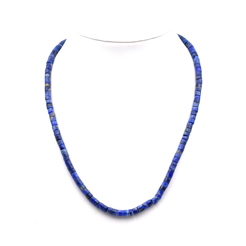 Collier pastilles de Lapis Lazuli 6mm 42cm M