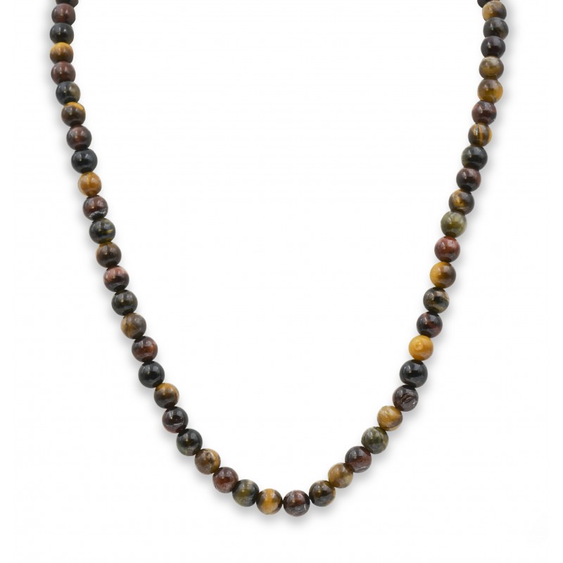 Collier Oeil de Tigre, Taureau, Faucon 6mm M