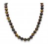 Collier à facettes 3 Oeil de Tigre, Taureau, Faucon