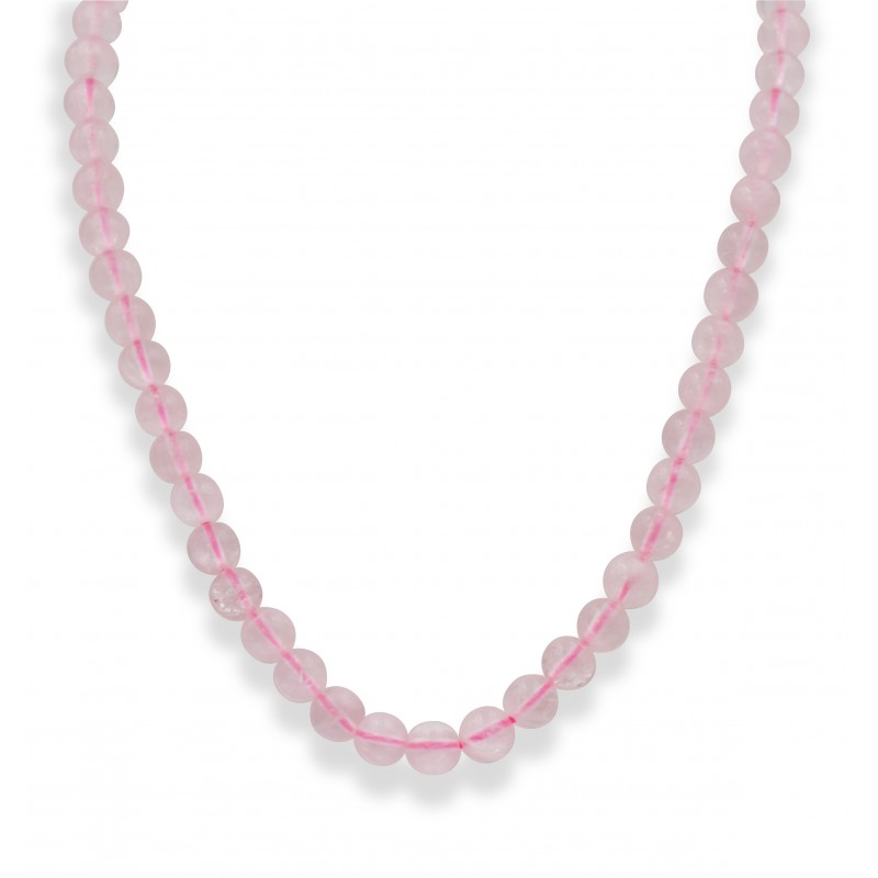 Collier Quartz Rose 8mm M Collier Quartz Rose 8mm M