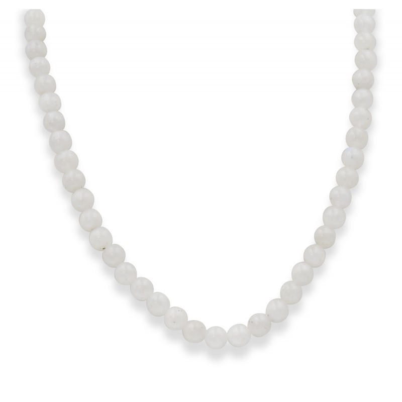 Collier en Pierre de Lune 8mm 42cm M Collier en Pierre de Lune 8mm 42cm M