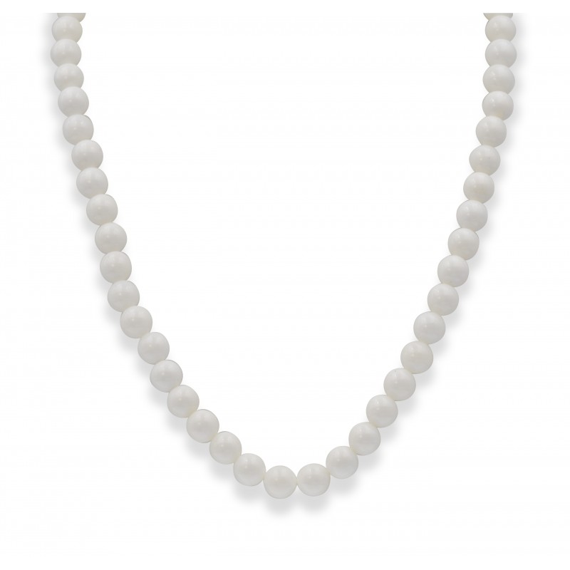 Collier en Collier White Shell (bénitier) 8mm 42cm M