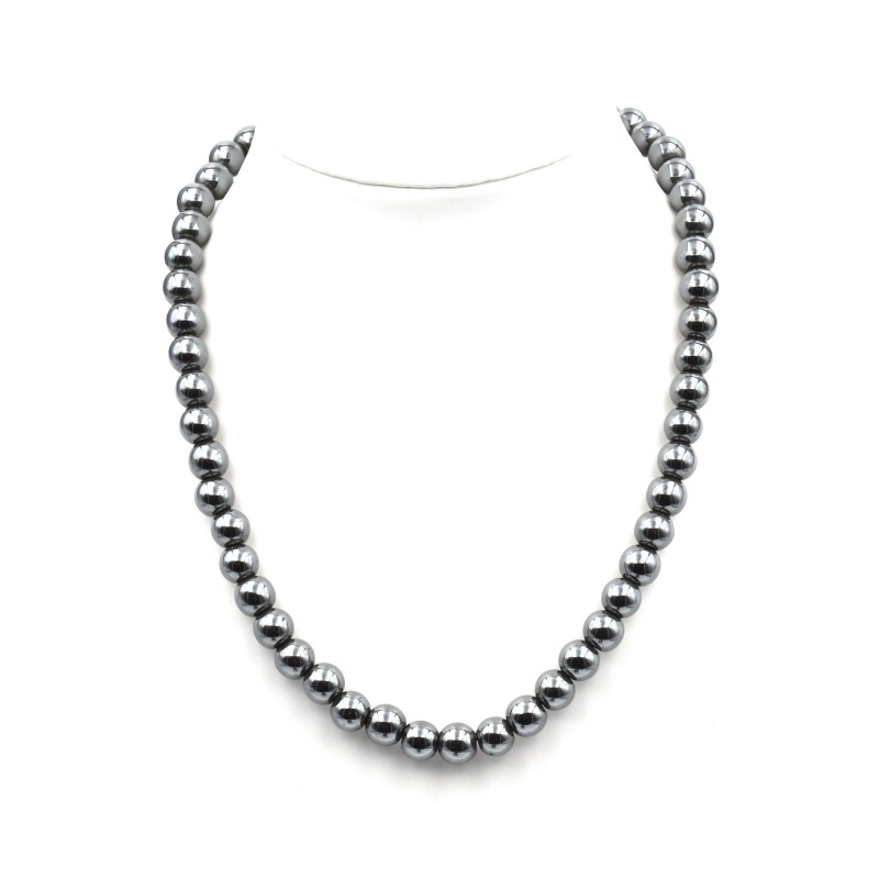 Collier Hématite 8mm 42cm M Collier Hématite 8mm 42cm M