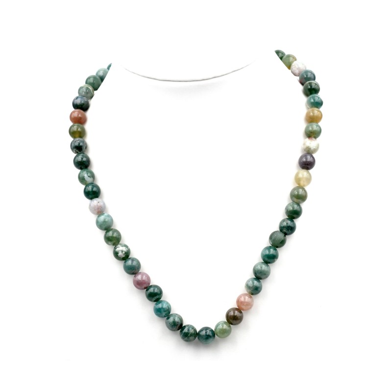Collier Agate Indienne 8mm 45cm M Collier Agate Indienne 8mm 45cm M