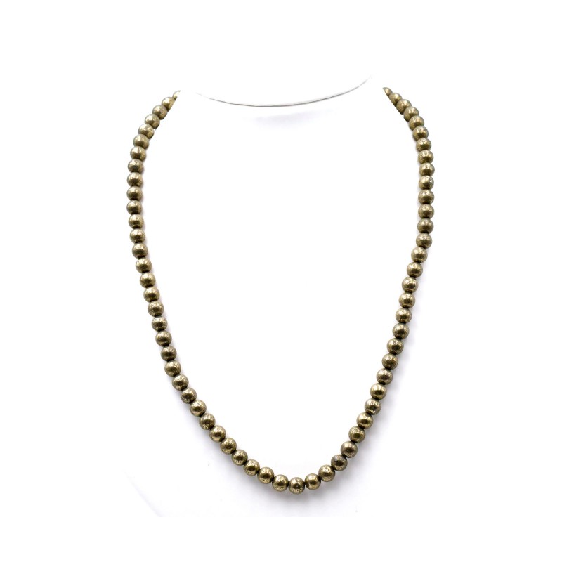 Collier Pyrite 6mm 45cm M