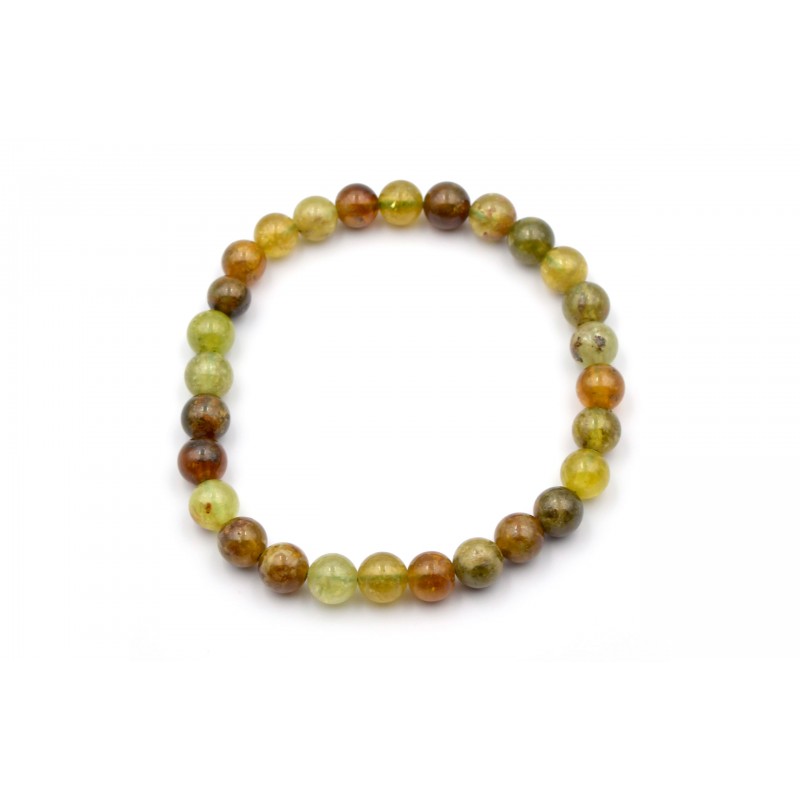 Bracelet GRENAT VERT Afrique 6mm M