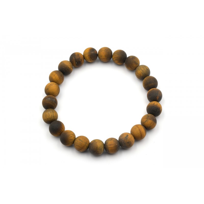 Bracelet Homme Oeil de Tigre Dépoli 10mm 22cm M