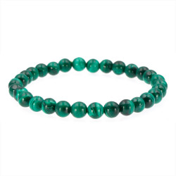 Bracelet Malachite Véritable en Pierres Naturelles 6mm