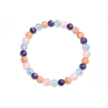 Bracelet Pierre du Soleil, Quartz Rose, Calcédoine et Lépidolite